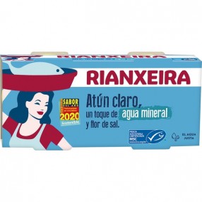 RIANXEIRA Atun claro al natural pack 3 latas